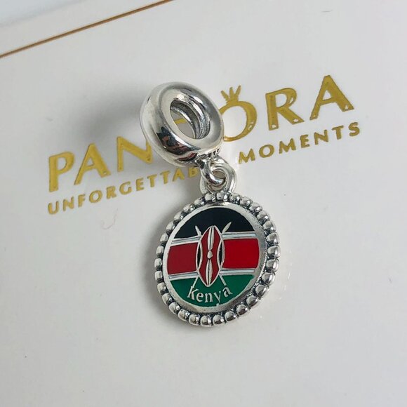 ✨🔥Pandora Kenya Flag Dangle Charm Flag of Kenya Charm - Picture 2 of 4